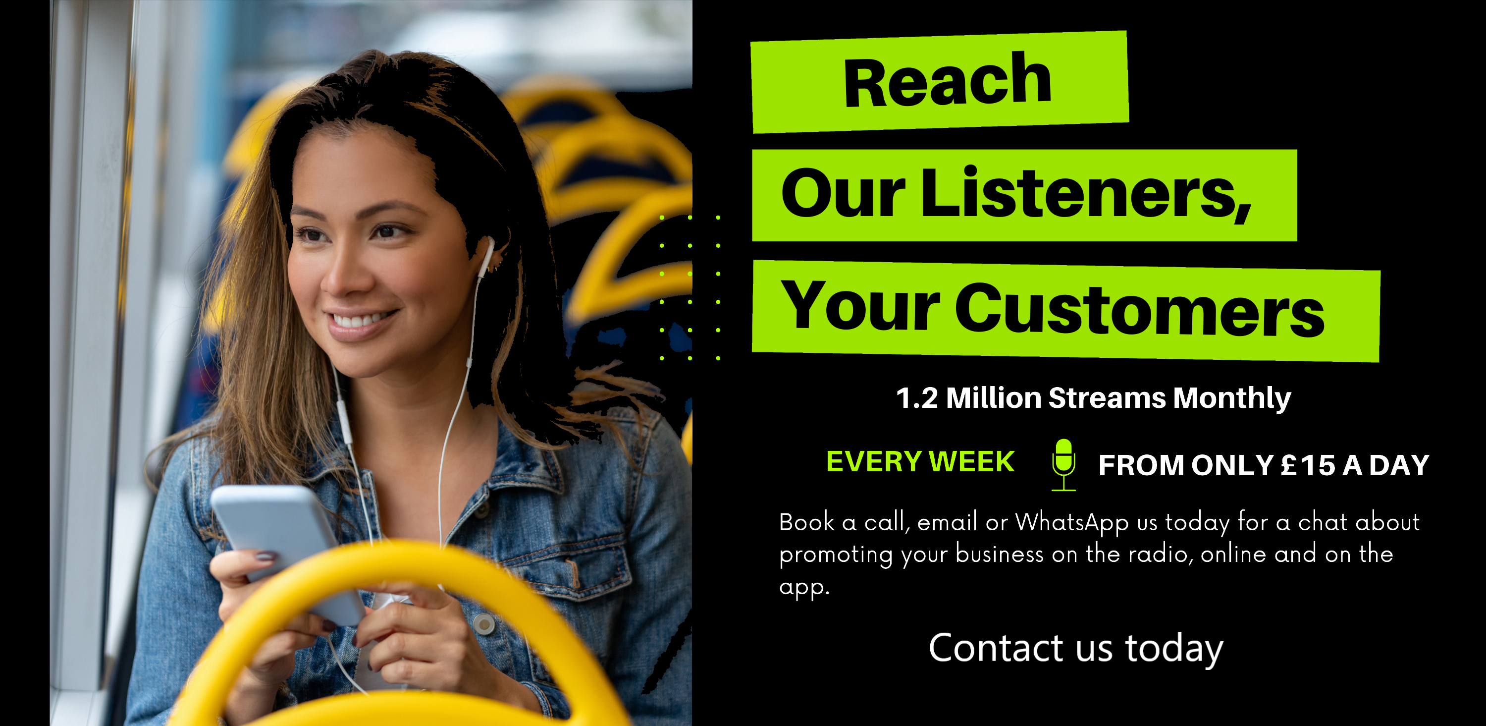 Advertise with the big hit station Zest for as little as £15 a day